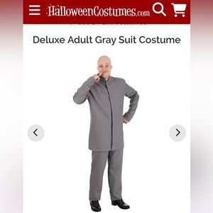 Dr. Evil Deluxe Adult Gray Suit Costume size large - new with tags